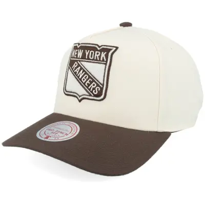 Mitchell&Ness - NHL Beige adjustable Keps - New York Rangers Fashion 2t Pro Cream/Brown A-Frame Adjustable @ Hatstore