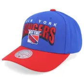 Mitchell&Ness - NHL Blå adjustable Keps - New York Rangers Boom Text Pro Vintage Blue/Red Adjustable @ Hatstore