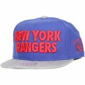 Mitchell&Ness - NHL Blå snapback Keps - New York Rangers Forces Snapback @ Hatstore