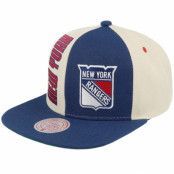 Mitchell&Ness - NHL Blå snapback Keps - New York Rangers Pop Panel Off White/Navy Snapback @ Hatstore