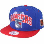 Mitchell&Ness - NHL Blå snapback Keps - New York Rangers Team Arch Blue Snapback @ Hatstore