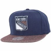 Mitchell&Ness - NHL Blå snapback Keps - NY Rangers Navy Melange Fill Snapback @ Hatstore