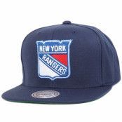 Mitchell&Ness - NHL Blå snapback Keps - NY Rangers Wool Solid 2 Snapback @ Hatstore