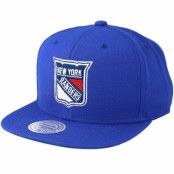 Mitchell&Ness - NHL Blå snapback Keps - NY Rangers Wool Solid Snapback @ Hatstore