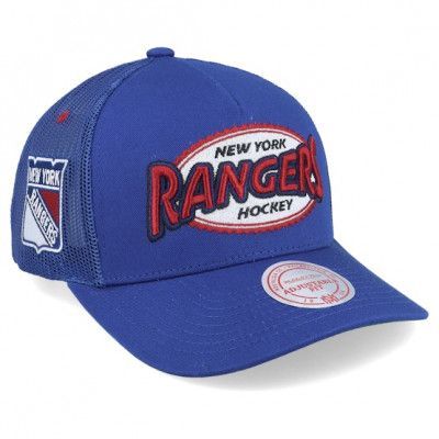 Mitchell&Ness - NHL Blå trucker Keps - New York Rangers Team Seal Vintage Blue Trucker @ Hatstore