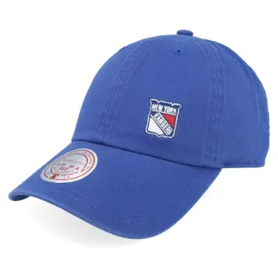 Mitchell&Ness - NHL Blå unconstructed Keps - New York Rangers Micro Lefty Vintage Blue Dad Cap @ Hatstore