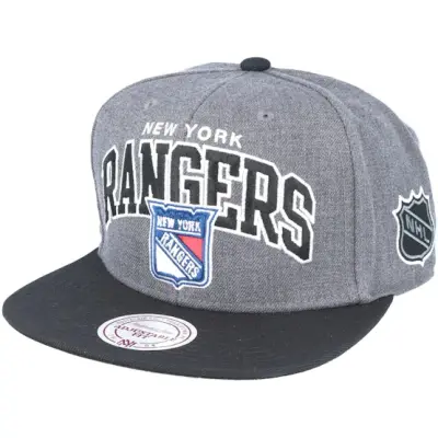 Mitchell&Ness - NHL Grå snapback Keps - New York Rangers G2 Team Arch Snapback @ Hatstore