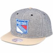 Mitchell&Ness - NHL Grå snapback Keps - NY Rangers Denim Khaki Snapback @ Hatstore