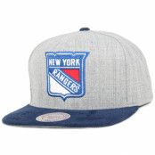 Mitchell&Ness - NHL Grå snapback Keps - NY Rangers Heather Micro Snapback @ Hatstore