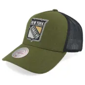 Mitchell&Ness - NHL Grön trucker Keps - Hatstore Exclusive x New York Rangers Winterized True Forestgreen/Black Trucker @ Hatstore