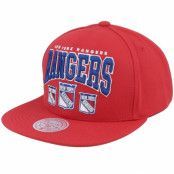 Mitchell&Ness - NHL Röd snapback Keps - New York Rangers Champ Stack Vintage Red Snapback @ Hatstore