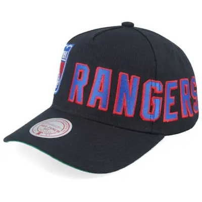 Mitchell&Ness - NHL Svart adjustable Keps - New York Rangers Busted Pro Black A-Frame Adjustable @ Hatstore