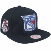 Mitchell&Ness - NHL Svart snapback Keps - New York Rangers Big Face 7.0 Vintage Black Snapback @ Hatstore