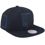Mitchell&Ness - NHL Svart snapback Keps - New York Rangers Bottoms Vintage Black Snapback @ Hatstore