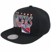 Mitchell&Ness - NHL Svart snapback Keps - New York Rangers Line Work Vintage Black Snapback @ Hatstore