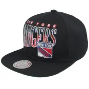 Mitchell&Ness - NHL Svart snapback Keps - New York Rangers Line Work Vintage Black Snapback @ Hatstore