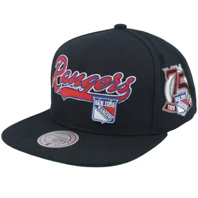 Mitchell&Ness - NHL Svart snapback Keps - New York Rangers Oversweep Vintage Black Snapback @ Hatstore