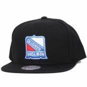 Mitchell&Ness - NHL Svart snapback Keps - NY Rangers Upside Down Logo Snapback @ Hatstore