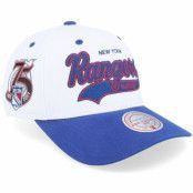 Mitchell&Ness - NHL Vit adjustable Keps - New York Rangers Tail Sweep Pro Vintage White/Blue Adjustable @ Hatstore