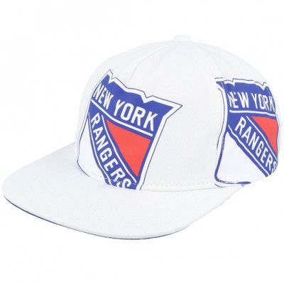 Mitchell&Ness - NHL Vit Keps - New York Rangers In Your Face Deadstock White Snapback @ Hatstore