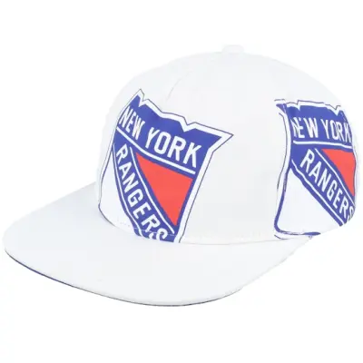Mitchell&Ness - NHL Vit Keps - New York Rangers In Your Face Deadstock White Snapback @ Hatstore