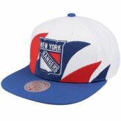 Mitchell&Ness - NHL Vit snapback Keps - New York Rangers Vintage Sharktooth White/Blue Snapback @ Hatstore