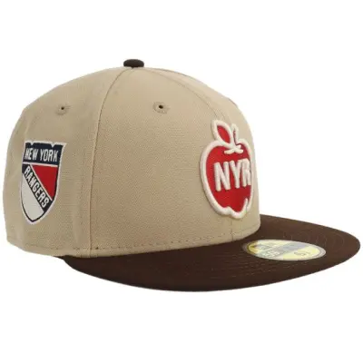 New Era - NHL Beige fitted Keps - Hatstore Exclusive x New York Rangers 59FIFTY Camel/Burnt Wood Fitted @ Hatstore