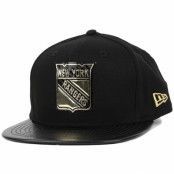 New Era - NHL Svart snapback Keps - NY Rangers Fabric Mix Black/Gold 9Fifty Snapback @ Hatstore