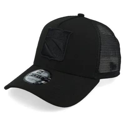 New Era - NHL Svart trucker Keps - Hatstore Exclusive x New York Rangers 9FORTY Black A-Frame Trucker @ Hatstore