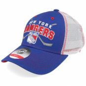 Outerstuff - NHL Blå trucker Keps - Kids New York Rangers Lockup Meshback Blue//White/Red Trucker @ Hatstore