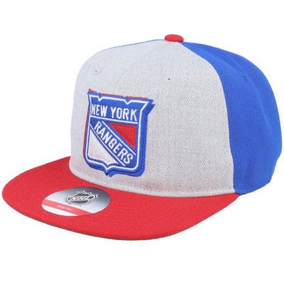 Outerstuff - NHL Grå snapback Keps - Kids New York Rangers NHL Deadstock Heather Grey/Royal/Red Snapback @ Hatstore