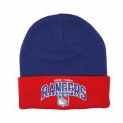 Mitchell&Ness - NHL Blå cuff Beanie - NY Rangers Arched Navy/Red Beanie @ Hatstore