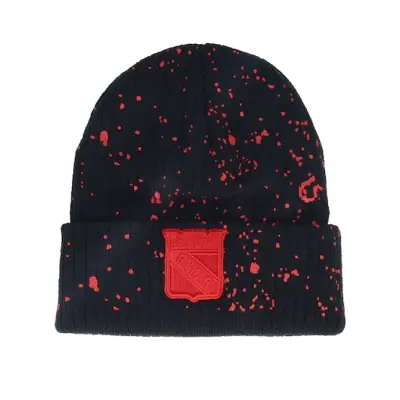 Mitchell&Ness - NHL Svart cuff Beanie - New York Rangers Nep Knit Black Cuff @ Hatstore