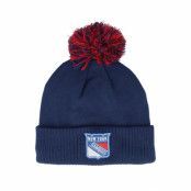 Adidas - NHL Blå pom Beanie - New York Rangers NHL Cuffed Beanie Navy Blue Pom @ Hatstore