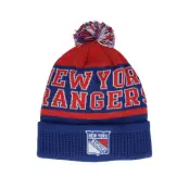 Outerstuff - NHL Blå pom Beanie - Kids New York Rangers NHL Beanie Blue/Red Pom @ Hatstore