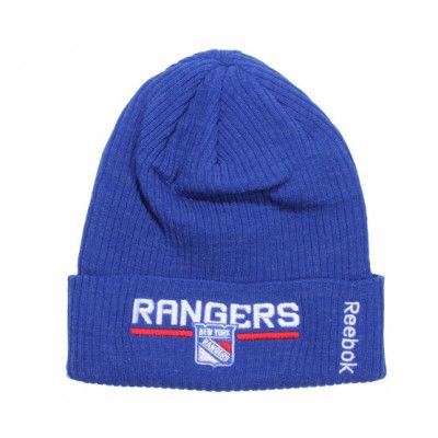 Reebok - NHL Blå cuff Beanie - NY Rangers Locker Room 2 Knit @ Hatstore