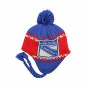 Reebok - NHL Blå pom Beanie - NY Rangers Faceoff Tassle Knit Pom @ Hatstore