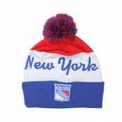 Reebok - NHL Svart pom Beanie - NY Rangers Script Cuff Pom @ Hatstore