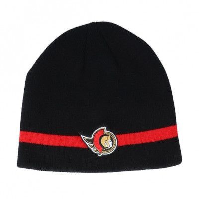 Adidas - NHL Svart traditionalbeanie Beanie - Ottawa Senators Coach Black Beanie @ Hatstore