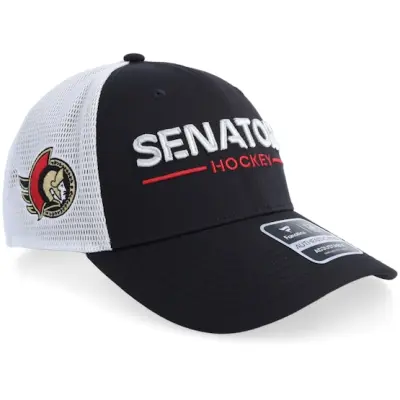 Fanatics - NHL Svart trucker Keps - Ottawa Senators Auth Pro A Mesh Black/White Trucker @ Hatstore