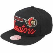 Mitchell&Ness - NHL Svart snapback Keps - Ottawa Senators Retro Lock Up Black Snapback @ Hatstore