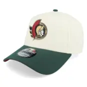New Era - NHL Vit adjustable Keps - Hatstore Exclusive x Ottawa Senators 9FORTY Chome Dark Green A-Frame Adjustable @ Hatstore