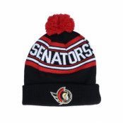 Outerstuff - NHL Svart pom Beanie - Kids Ottawa Senators Jacquared Knit Black Pom @ Hatstore