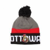 Reebok - NHL Svart pom Beanie - Ottawa Senators Team Pom Knit @ Hatstore