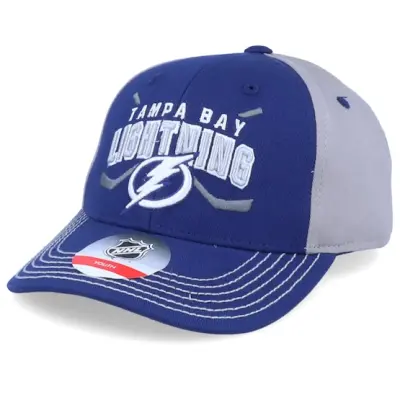 Outerstuff - NHL Blå adjustable Keps - Kids Tampa Bay Lightning Fan Faceoff Blue/Grey Adjustable @ Hatstore