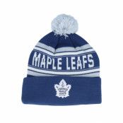 Outerstuff - NHL Blå pom Beanie - Kids Jacquard Cuffed Knit Blue Pom @ Hatstore