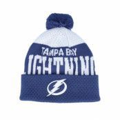 Outerstuff - NHL Blå pom Beanie - Kids Tampa Bay Lightning Lightning Stretchark Knit Navy/White Pom @ Hatstore