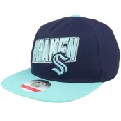 Outerstuff - NHL Blå snapback Keps - Kids Seattle Kraken NHL Cap Navy/Light Blue Snapback @ Hatstore