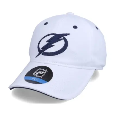 Outerstuff - NHL Vit unconstructed Keps - Kids Tampa Bay Lightning Fashion Logo Slouch Leafs White/Blue Dad Cap @ Hatstore