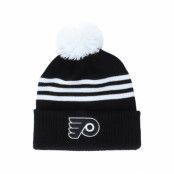 Adidas - NHL Svart pom Beanie - Philadelphia Flyers 3-Stripe Cuffed Black Pom @ Hatstore